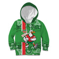 Wynnum Rugby Custom Kid Hoodie Go Manly Seagulls Aboriginal Art - Aussie Hoodie