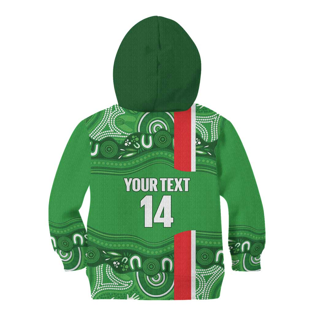 Wynnum Rugby Custom Kid Hoodie Go Manly Seagulls Aboriginal Art - Aussie Hoodie