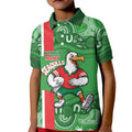 Wynnum Rugby Custom Kid Polo Shirt Go Manly Seagulls Aboriginal Art - Aussie Hoodie