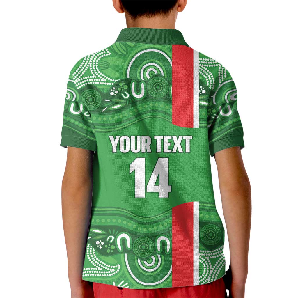 Wynnum Rugby Custom Kid Polo Shirt Go Manly Seagulls Aboriginal Art - Aussie Hoodie