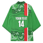 Wynnum Rugby Custom Kimono Go Manly Seagulls Aboriginal Art - Aussie Hoodie