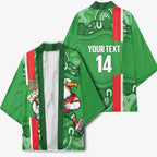 Wynnum Rugby Custom Kimono Go Manly Seagulls Aboriginal Art - Aussie Hoodie