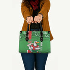 Wynnum Rugby Custom Leather Bag Go Manly Seagulls Aboriginal Art - Aussie Hoodie