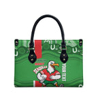 Wynnum Rugby Custom Leather Bag Go Manly Seagulls Aboriginal Art - Aussie Hoodie