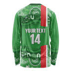 Wynnum Rugby Custom Long Sleeve Shirt Go Manly Seagulls Aboriginal Art - Aussie Hoodie