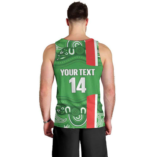 Wynnum Rugby Custom Men Tank Top Go Manly Seagulls Aboriginal Art - Aussie Hoodie
