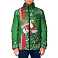 Wynnum Rugby Custom Padded Jacket Go Manly Seagulls Aboriginal Art - Aussie Hoodie