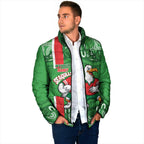 Wynnum Rugby Custom Padded Jacket Go Manly Seagulls Aboriginal Art - Aussie Hoodie