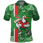 Wynnum Rugby Custom Polo Shirt Go Manly Seagulls Aboriginal Art - Aussie Hoodie