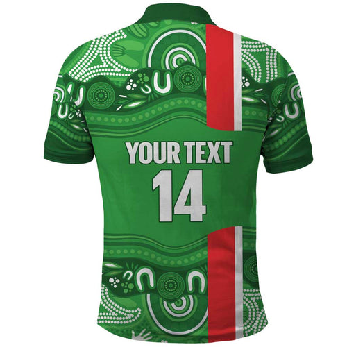 Wynnum Rugby Custom Polo Shirt Go Manly Seagulls Aboriginal Art - Aussie Hoodie
