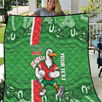 Wynnum Rugby Custom Quilt Go Manly Seagulls Aboriginal Art - Aussie Hoodie