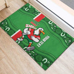 Wynnum Rugby Custom Rubber Doormat Go Manly Seagulls Aboriginal Art - Aussie Hoodie