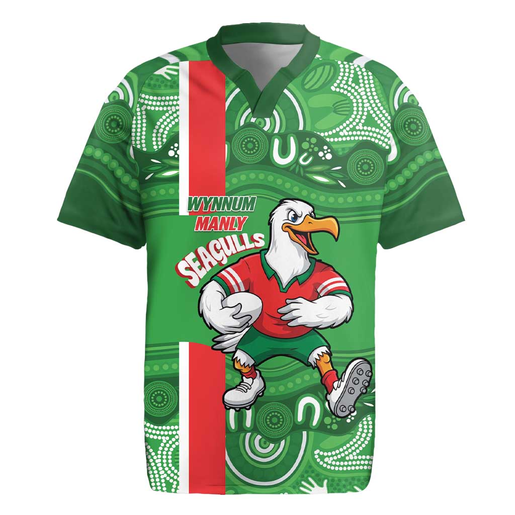 Wynnum Rugby Custom Rugby Jersey Go Manly Seagulls Aboriginal Art - Aussie Hoodie