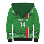 Wynnum Rugby Custom Sherpa Hoodie Go Manly Seagulls Aboriginal Art - Aussie Hoodie