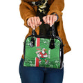 Wynnum Rugby Custom Shoulder Handbag Go Manly Seagulls Aboriginal Art - Aussie Hoodie
