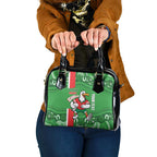 Wynnum Rugby Custom Shoulder Handbag Go Manly Seagulls Aboriginal Art - Aussie Hoodie