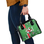 Wynnum Rugby Custom Shoulder Handbag Go Manly Seagulls Aboriginal Art - Aussie Hoodie