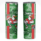 Wynnum Rugby Custom Skinny Tumbler Go Manly Seagulls Aboriginal Art - Aussie Hoodie