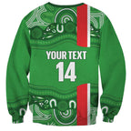 Wynnum Rugby Custom Sweatshirt Go Manly Seagulls Aboriginal Art - Aussie Hoodie