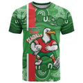 Wynnum Rugby Custom T Shirt Go Manly Seagulls Aboriginal Art - Aussie Hoodie