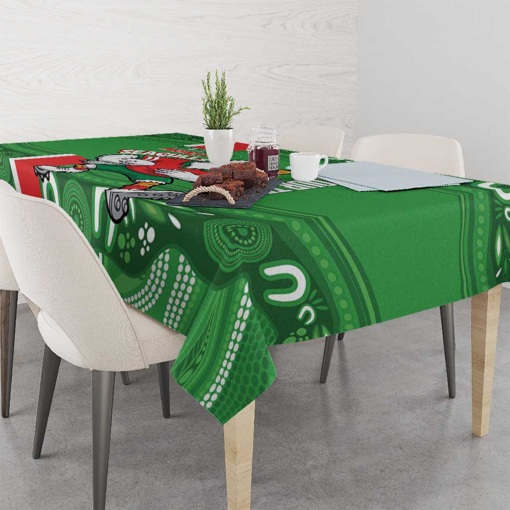 Wynnum Rugby Custom Tablecloth Go Manly Seagulls Aboriginal Art - Aussie Hoodie