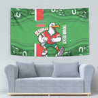 Wynnum Rugby Custom Tapestry Go Manly Seagulls Aboriginal Art - Aussie Hoodie