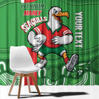 Wynnum Rugby Custom Window Curtain Go Manly Seagulls Aboriginal Art - Aussie Hoodie