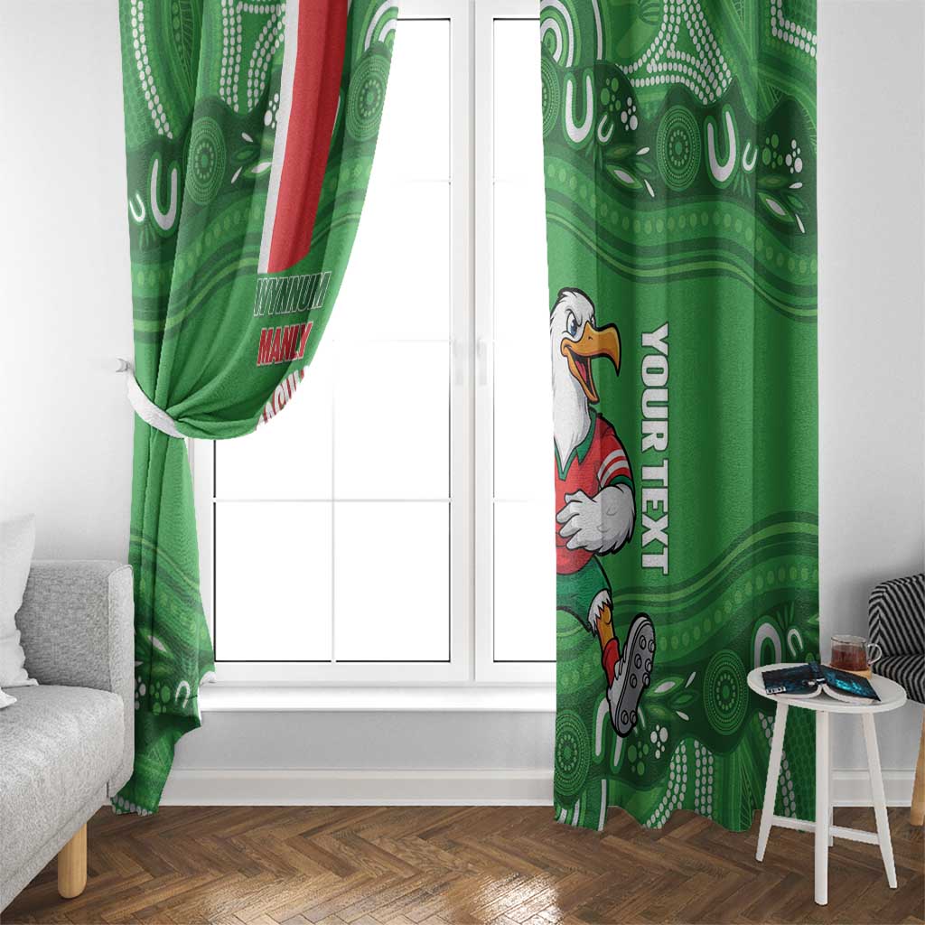 Wynnum Rugby Custom Window Curtain Go Manly Seagulls Aboriginal Art - Aussie Hoodie