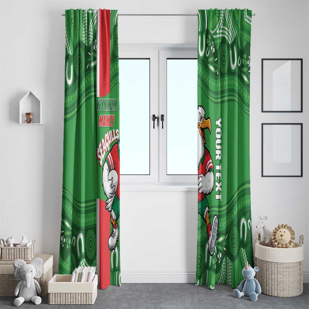 Wynnum Rugby Custom Window Curtain Go Manly Seagulls Aboriginal Art - Aussie Hoodie