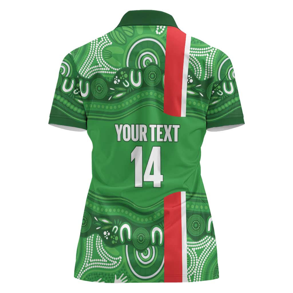 Wynnum Rugby Custom Women Polo Shirt Go Manly Seagulls Aboriginal Art - Aussie Hoodie