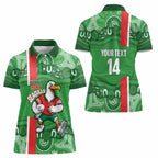 Wynnum Rugby Custom Women Polo Shirt Go Manly Seagulls Aboriginal Art - Aussie Hoodie