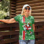 Wynnum Rugby Custom Women Polo Shirt Go Manly Seagulls Aboriginal Art - Aussie Hoodie