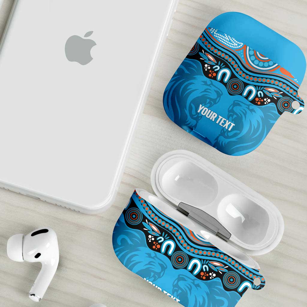 Northern Pride Rugby Custom AirPods Case Roaring Lion Aboriginal Art - Aussie Hoodie