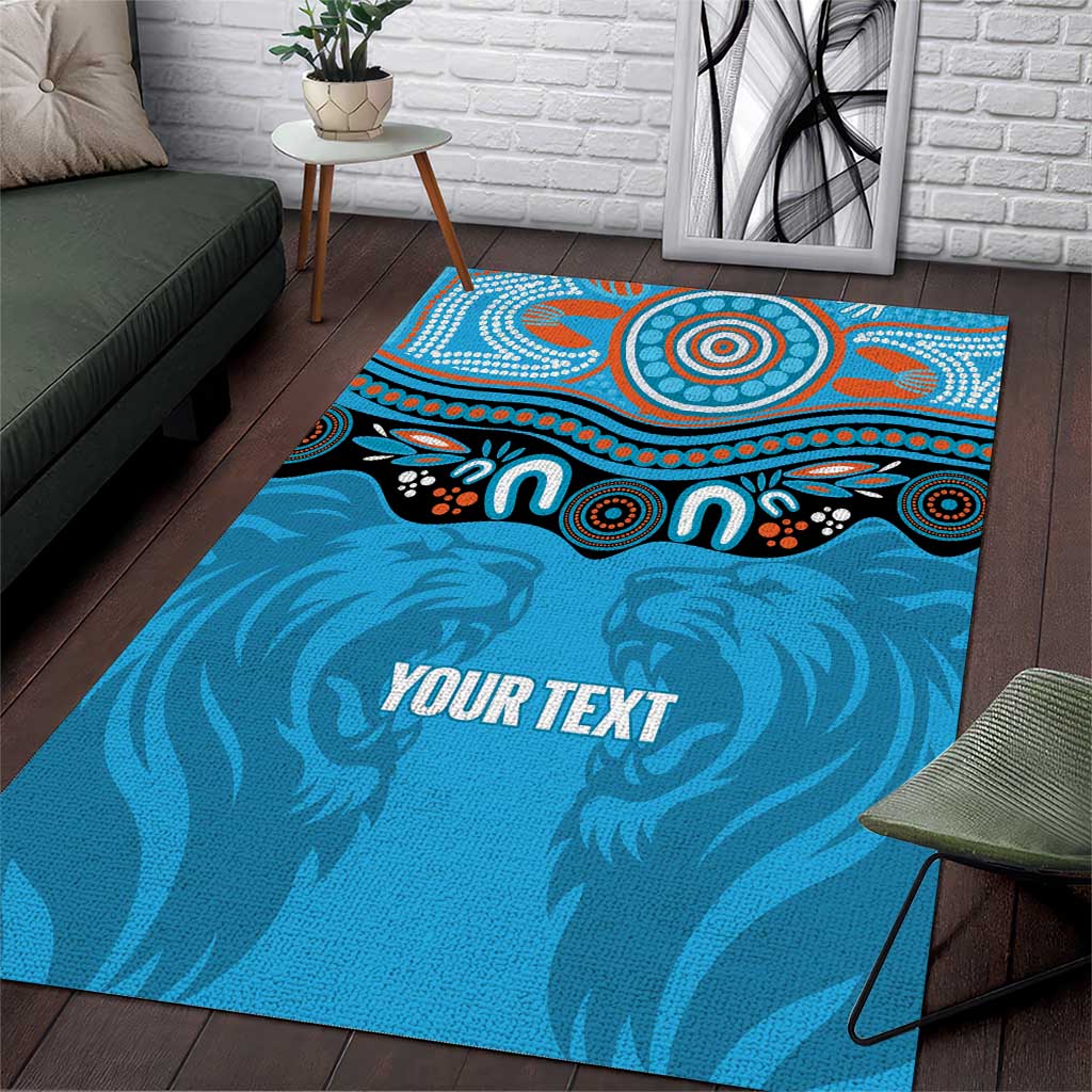 Northern Pride Rugby Custom Area Rug Roaring Lion Aboriginal Art - Aussie Hoodie