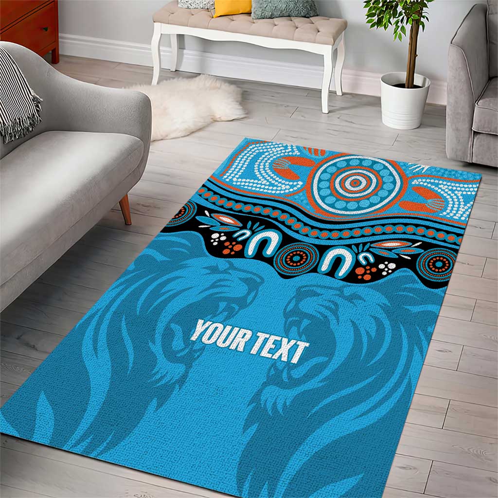 Northern Pride Rugby Custom Area Rug Roaring Lion Aboriginal Art - Aussie Hoodie