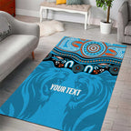 Northern Pride Rugby Custom Area Rug Roaring Lion Aboriginal Art - Aussie Hoodie