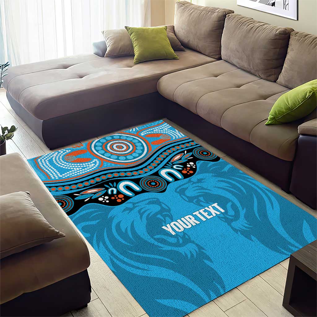 Northern Pride Rugby Custom Area Rug Roaring Lion Aboriginal Art - Aussie Hoodie