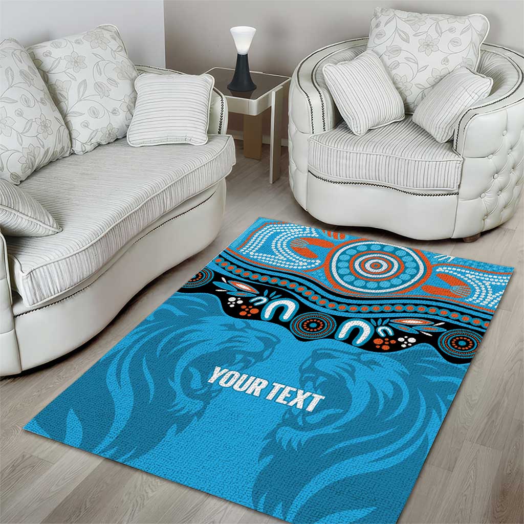 Northern Pride Rugby Custom Area Rug Roaring Lion Aboriginal Art - Aussie Hoodie