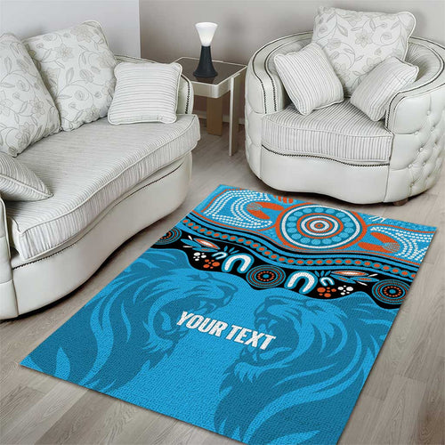 Northern Pride Rugby Custom Area Rug Roaring Lion Aboriginal Art - Aussie Hoodie