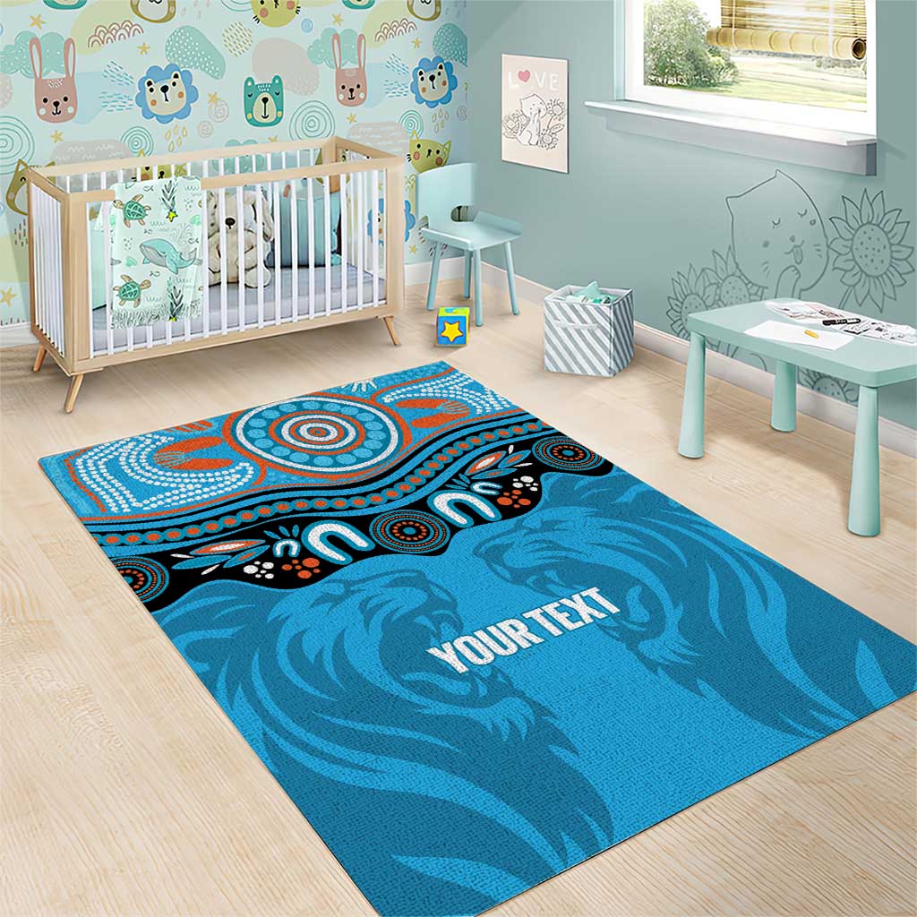 Northern Pride Rugby Custom Area Rug Roaring Lion Aboriginal Art - Aussie Hoodie