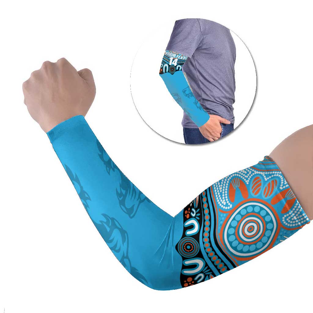 Northern Pride Rugby Custom Arm Sleeves Roaring Lion Aboriginal Art - Aussie Hoodie