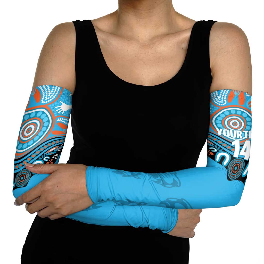 Northern Pride Rugby Custom Arm Sleeves Roaring Lion Aboriginal Art - Aussie Hoodie