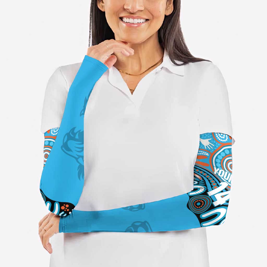 Northern Pride Rugby Custom Arm Sleeves Roaring Lion Aboriginal Art - Aussie Hoodie