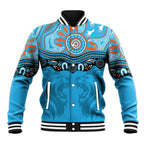 Northern Pride Rugby Custom Baseball Jacket Roaring Lion Aboriginal Art - Aussie Hoodie