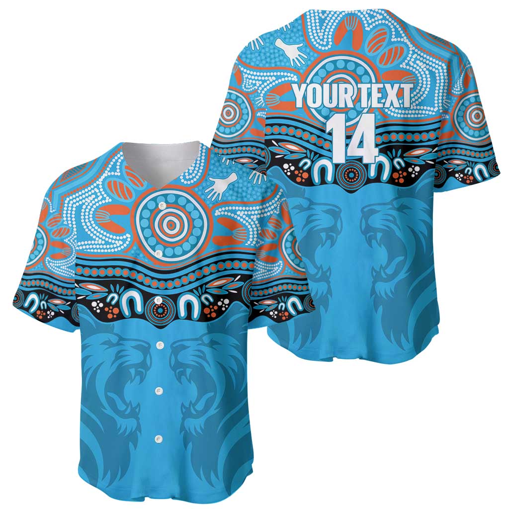 Northern Pride Rugby Custom Baseball Jersey Roaring Lion Aboriginal Art - Aussie Hoodie