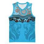Northern Pride Rugby Custom Basketball Jersey Roaring Lion Aboriginal Art - Aussie Hoodie