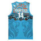 Northern Pride Rugby Custom Basketball Jersey Roaring Lion Aboriginal Art - Aussie Hoodie