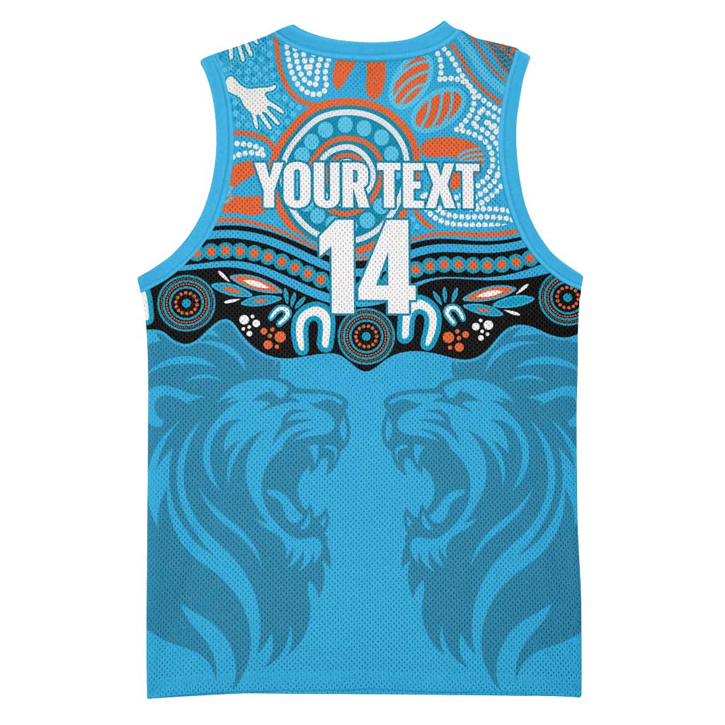 Northern Pride Rugby Custom Basketball Jersey Roaring Lion Aboriginal Art - Aussie Hoodie