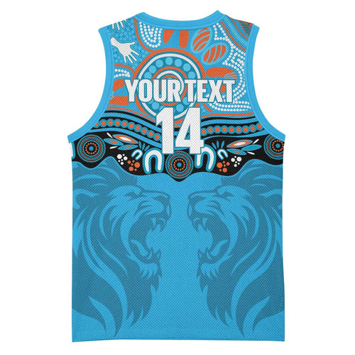 Northern Pride Rugby Custom Basketball Jersey Roaring Lion Aboriginal Art - Aussie Hoodie