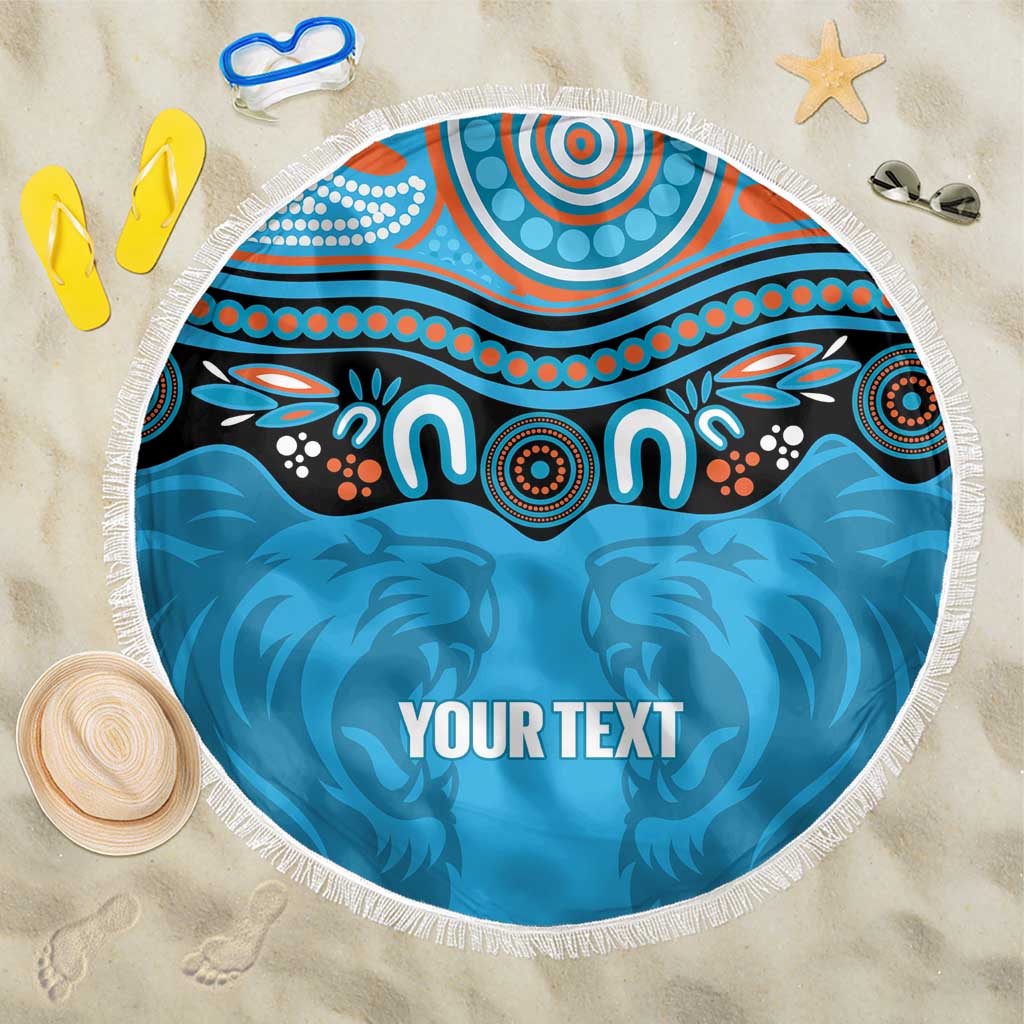 Northern Pride Rugby Custom Beach Blanket Roaring Lion Aboriginal Art - Aussie Hoodie
